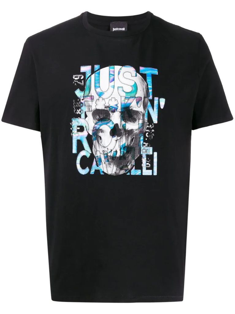 skull detail logo T-shirt