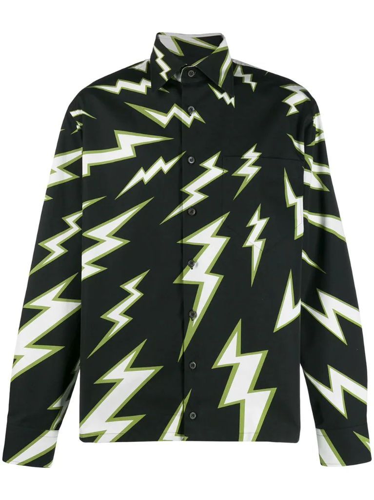thunderbolt pattern shirt