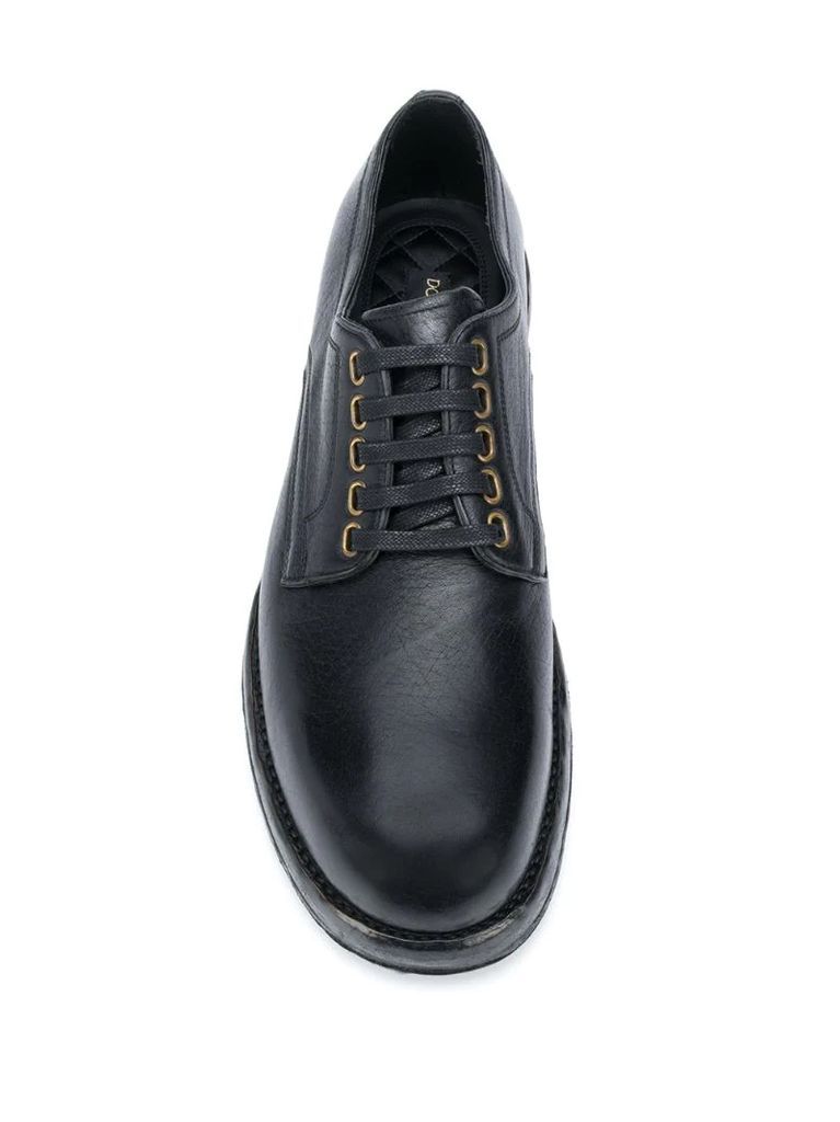 Horsehide derby shoes