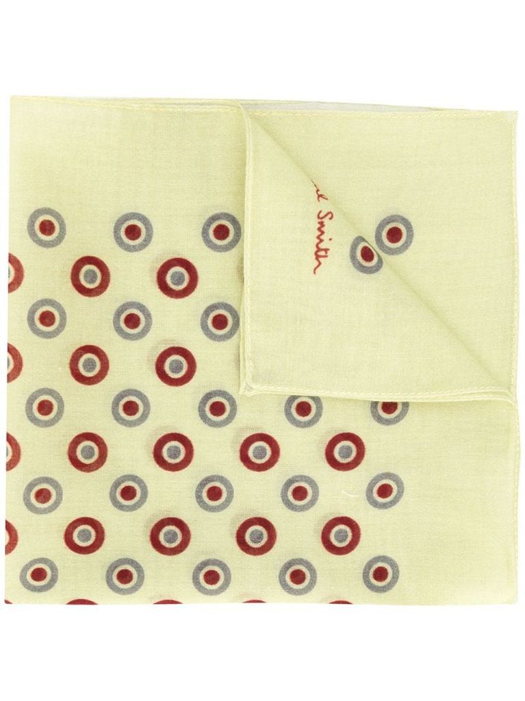 circle print pocket handkerchief