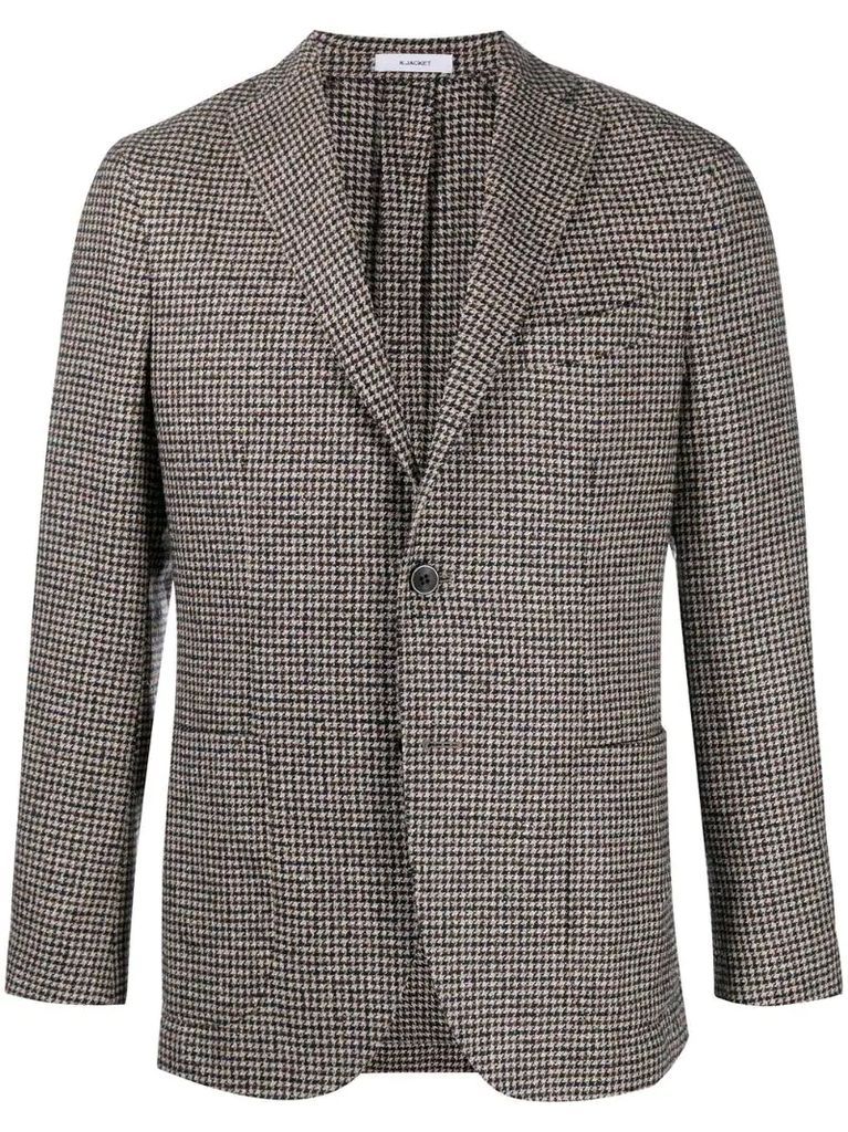 houndstooth wool blazer