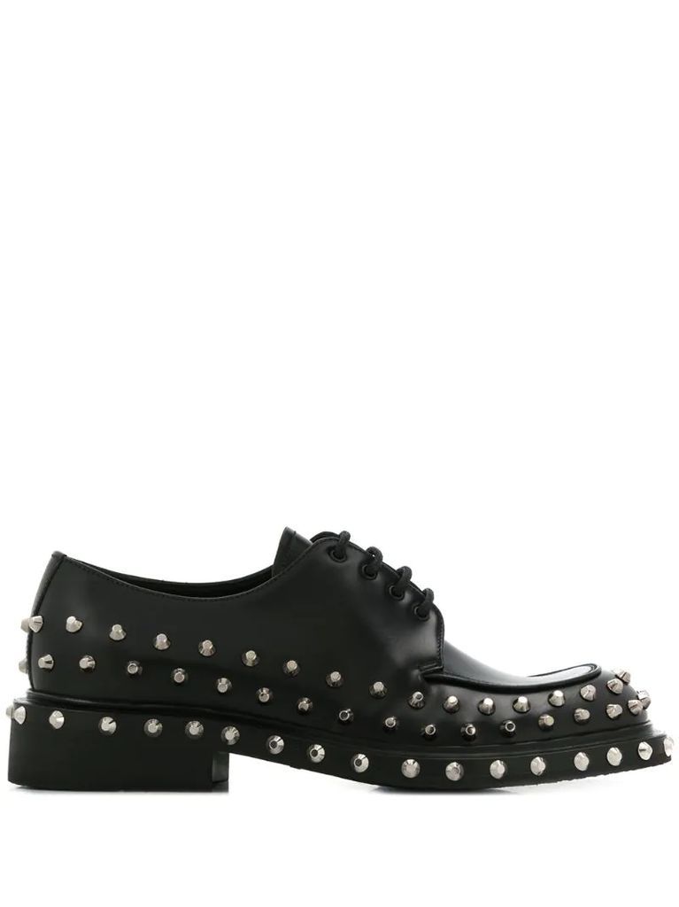 lace-up studded shoes
