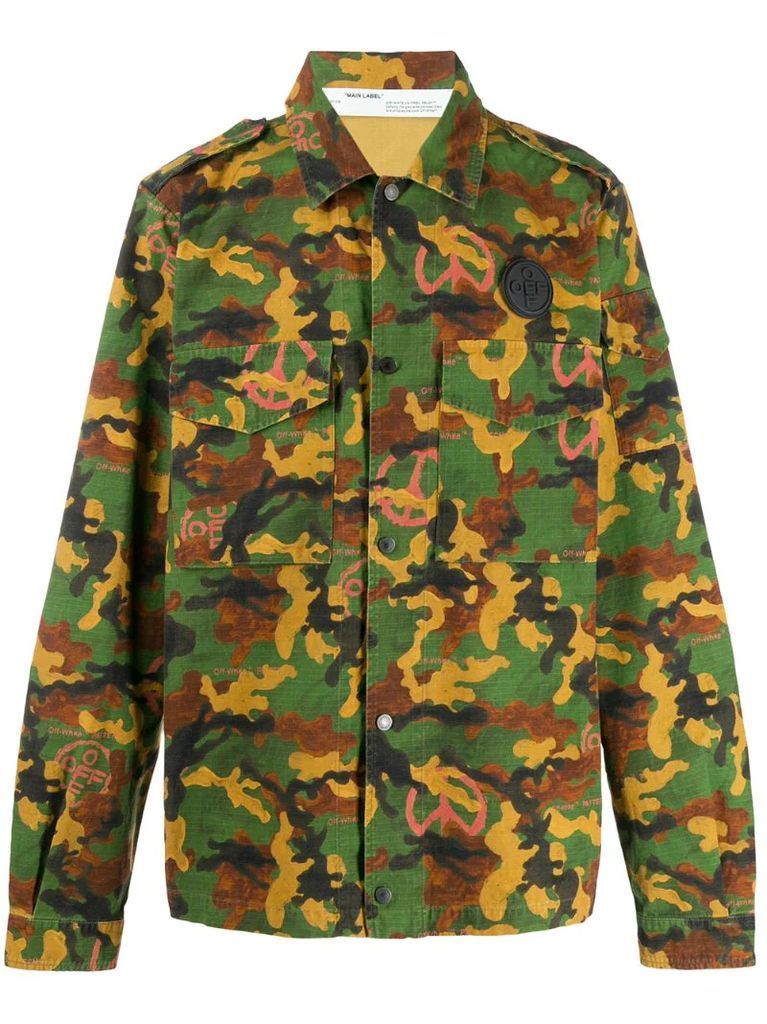 camouflage print shirt