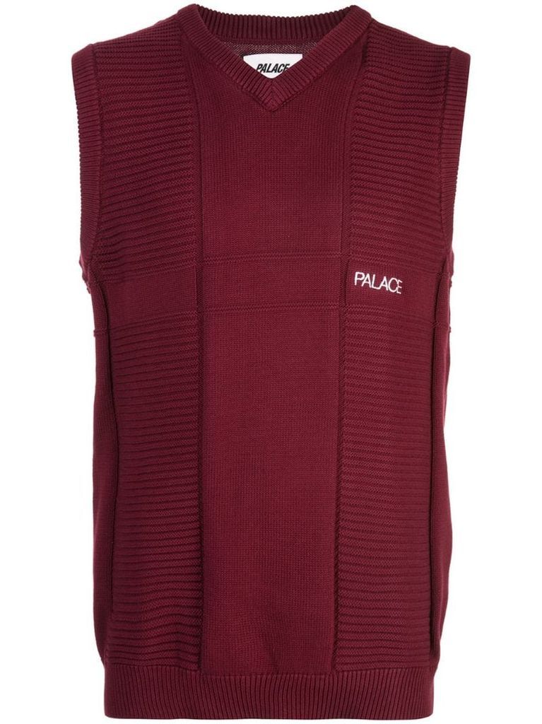 short-sleeve knitted vest
