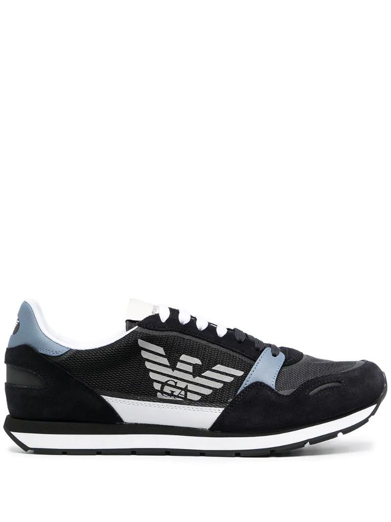 low-top side-logo trainers