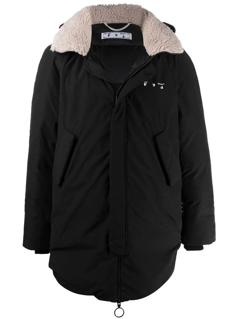 OW logo padded coat