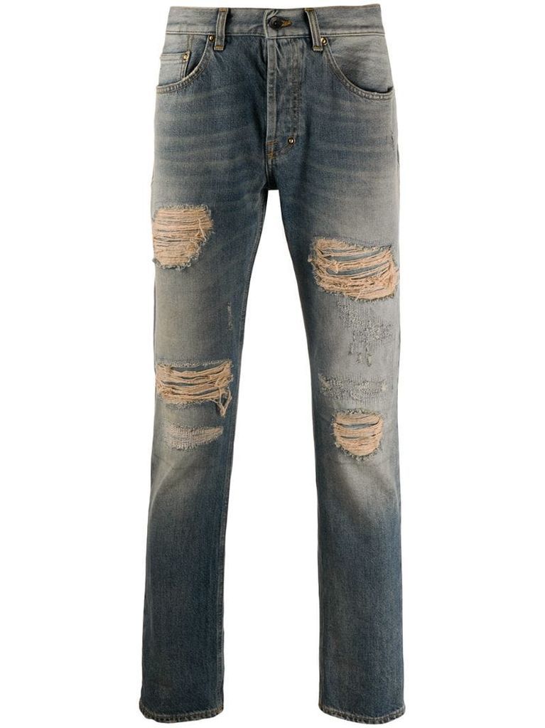 Le Sabre distressed jeans
