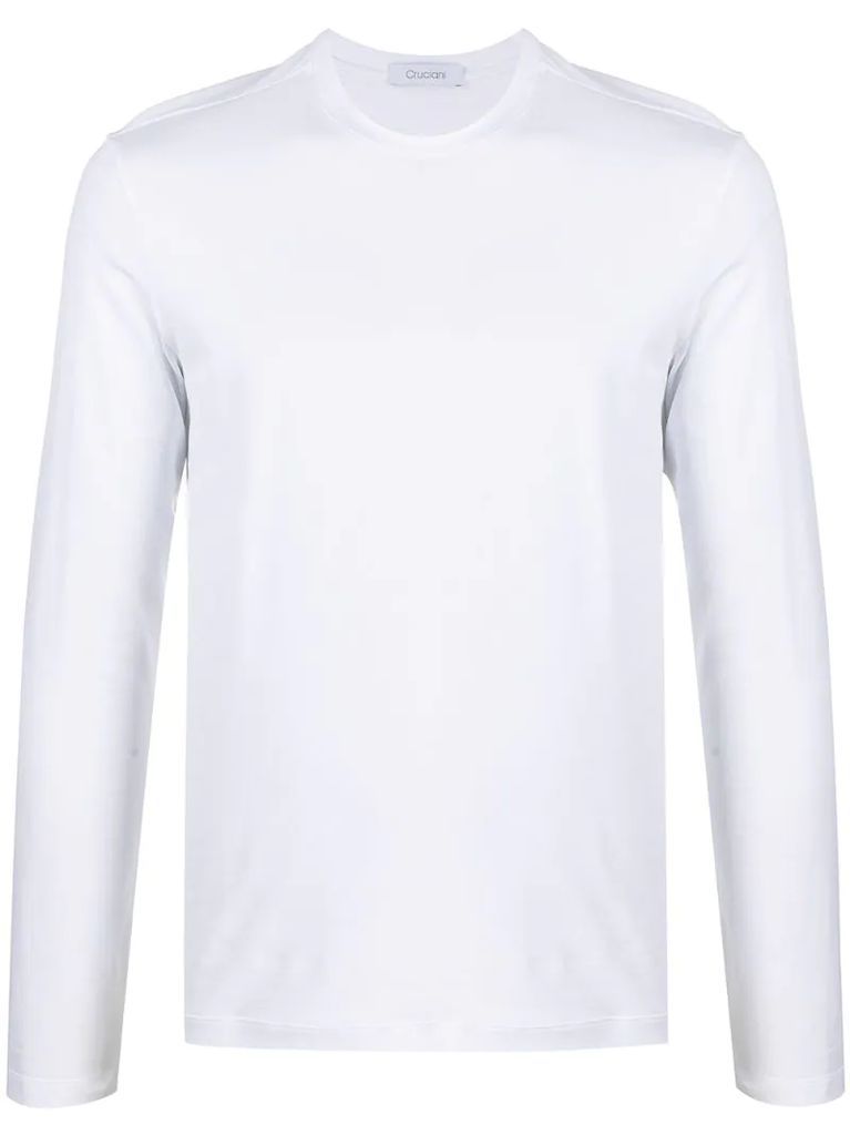 crew-neck fitted top
