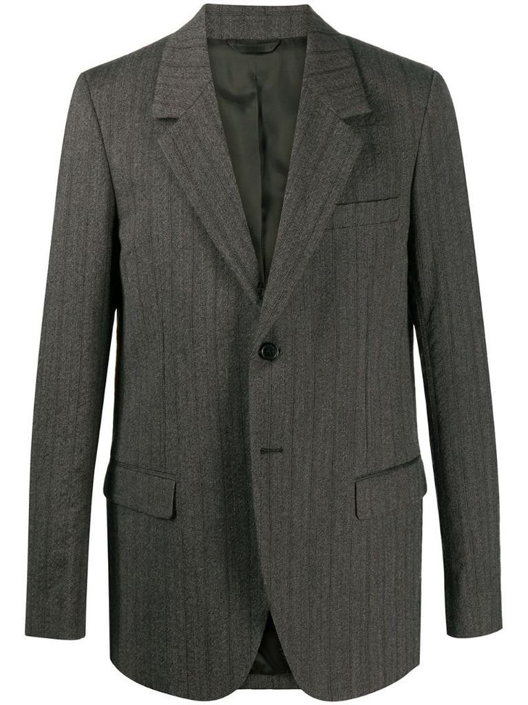 textured single-breasted blazer