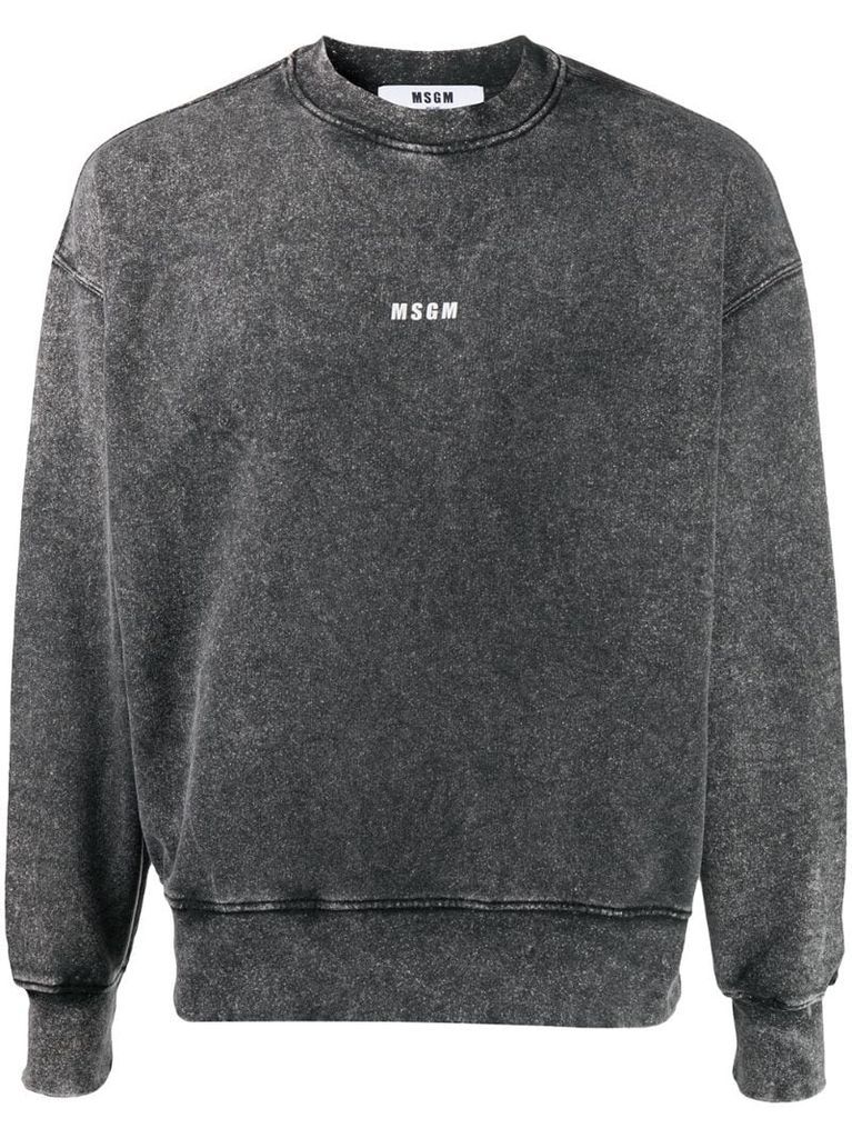 micro logo cotton sweatshirt