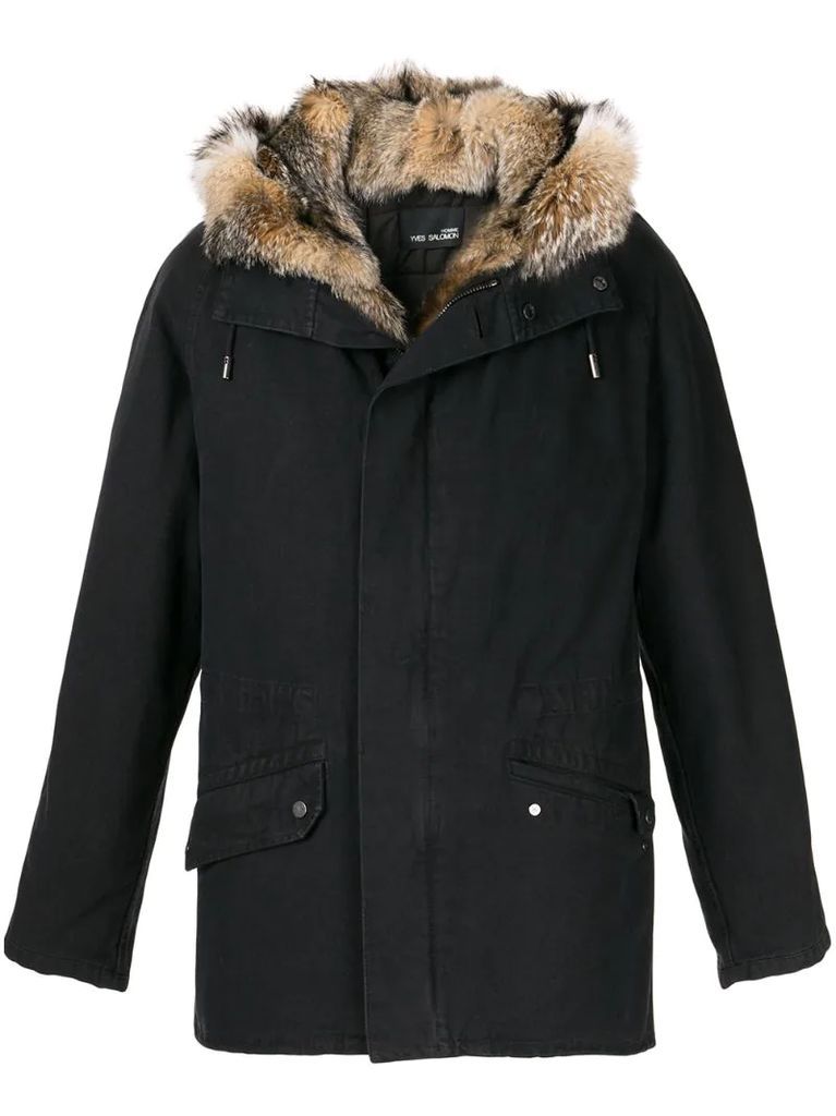 hooded parka coat
