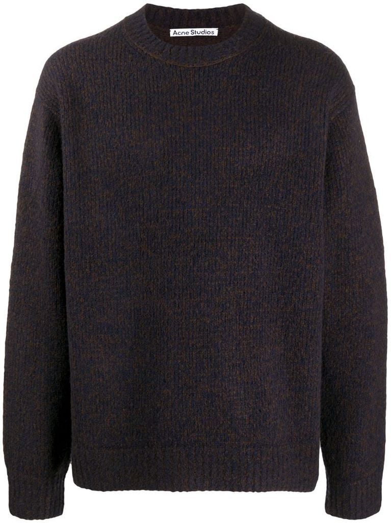 melange crew-neck jumper