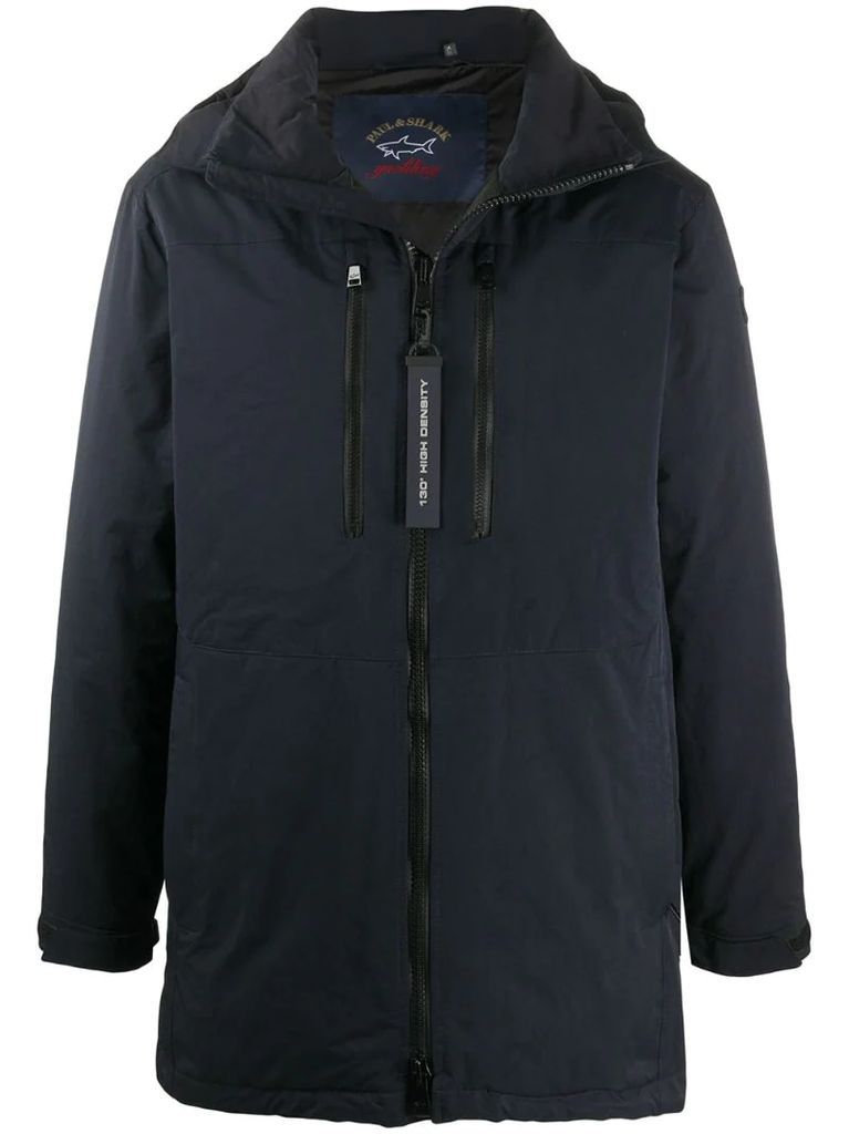 down-filled hooded parka