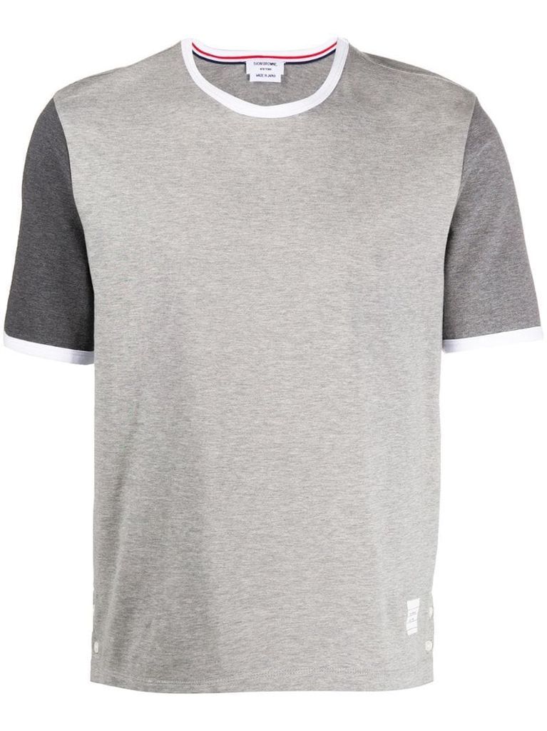 contrast-sleeve cotton T-shirt