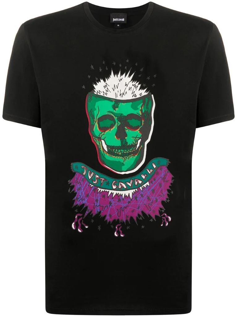 crew neck skull print T-shirt