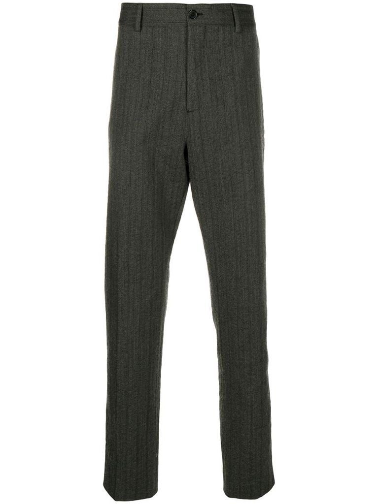 pinstripe suit trousers