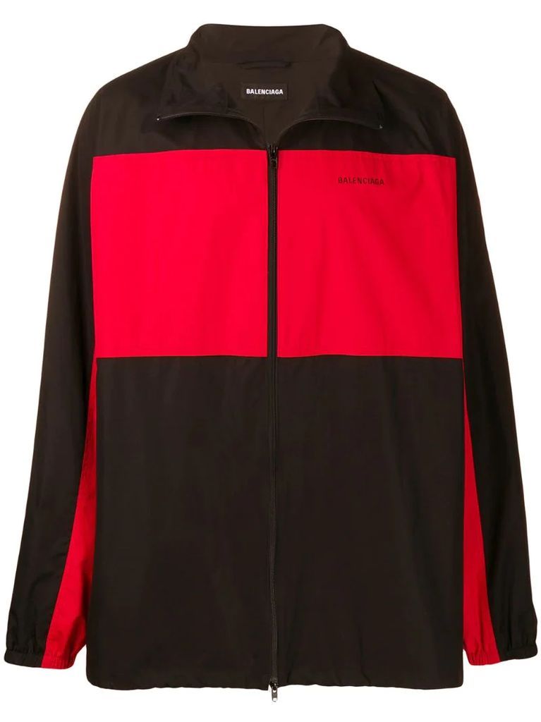 oversized fleece zip-up jacket