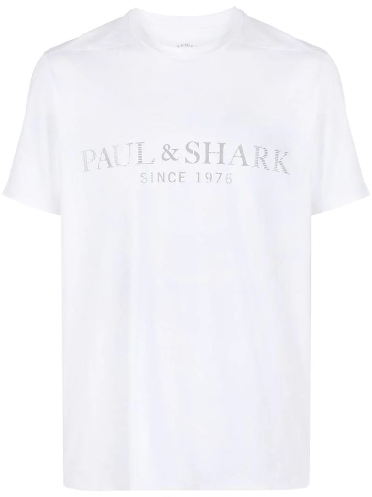 logo print stretch-cotton T-shirt