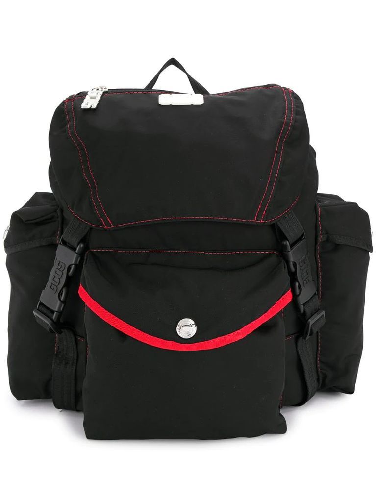 contrast stitch backpack