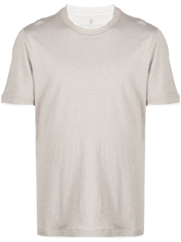 layered plain T-shirt