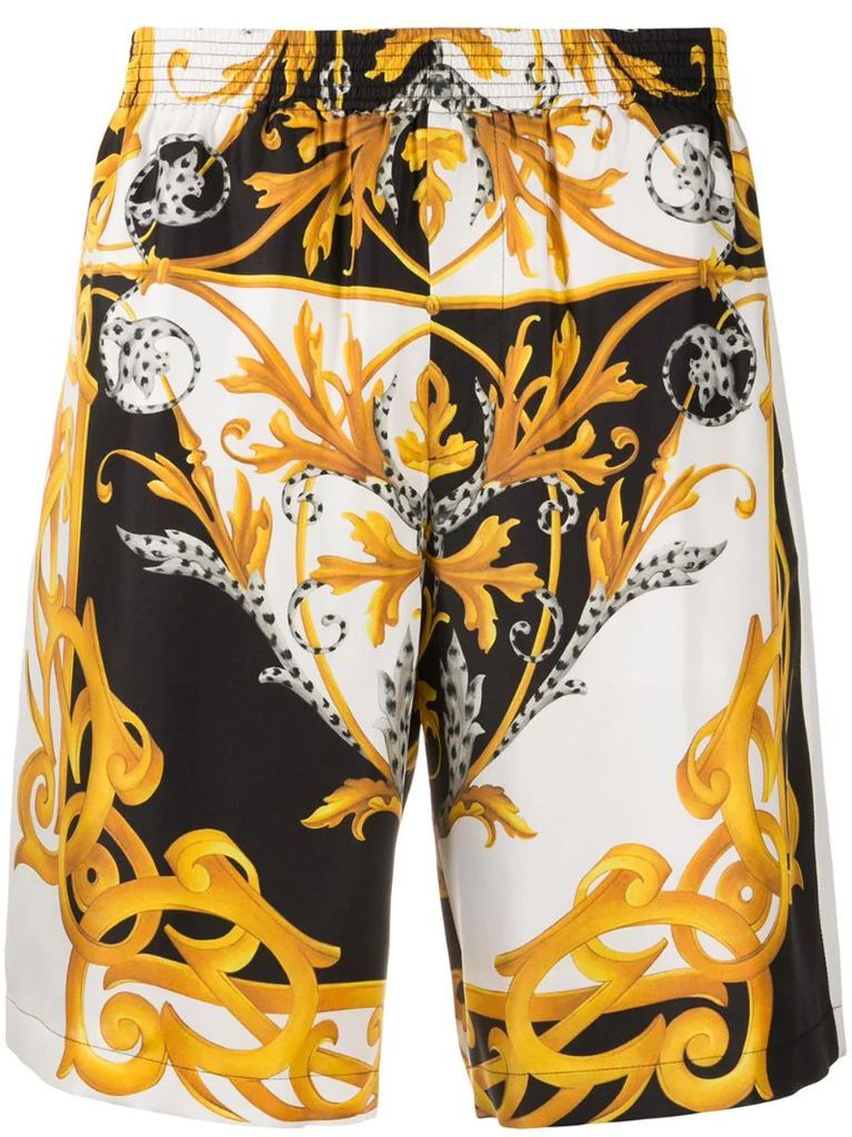 Baroque print shorts