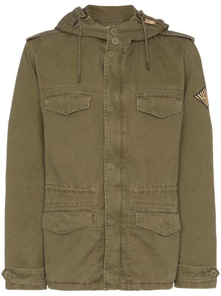 military-style parka coat