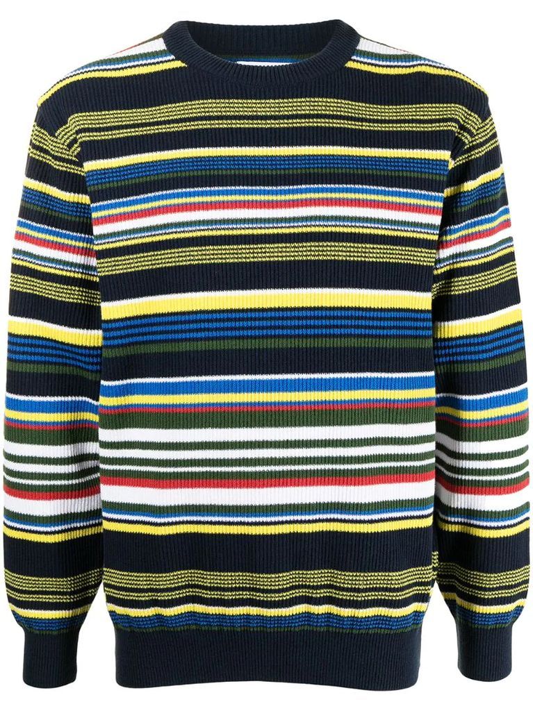 stripe cotton knit jumper