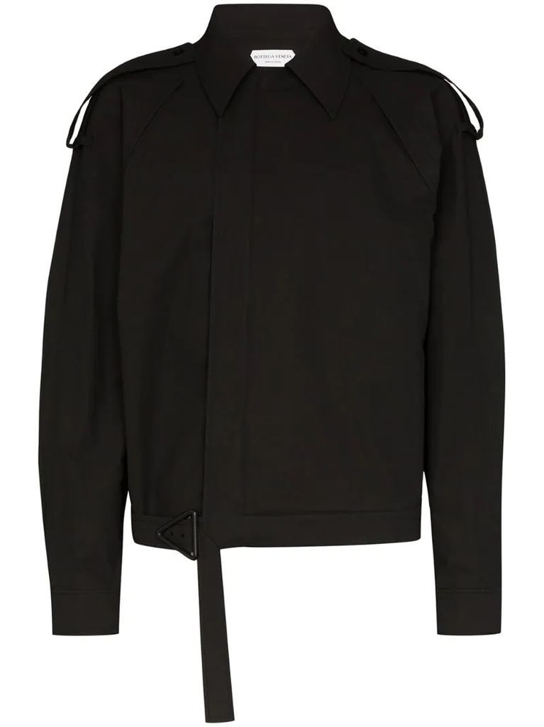 concealed-front shirt jacket