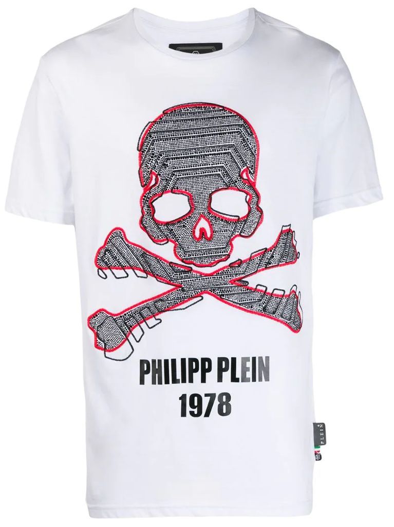 embroidered skull T-shirt