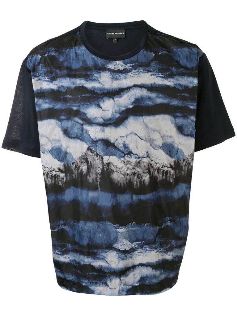 abstract print T-shirt