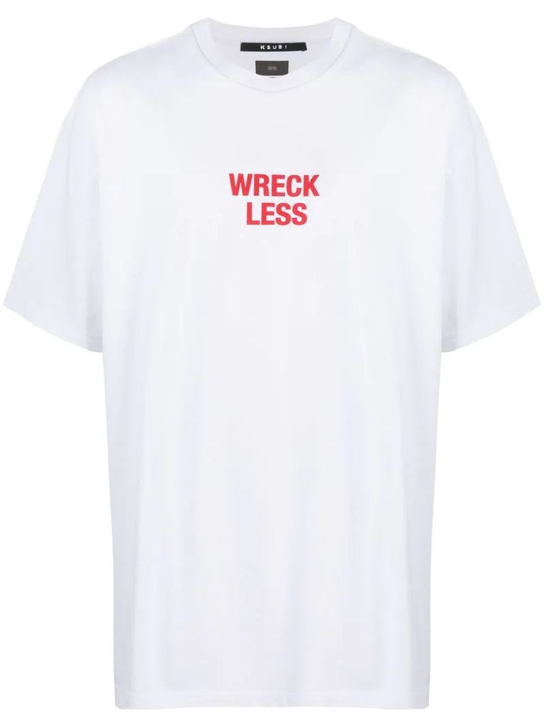 Wreck Less print T-shirt