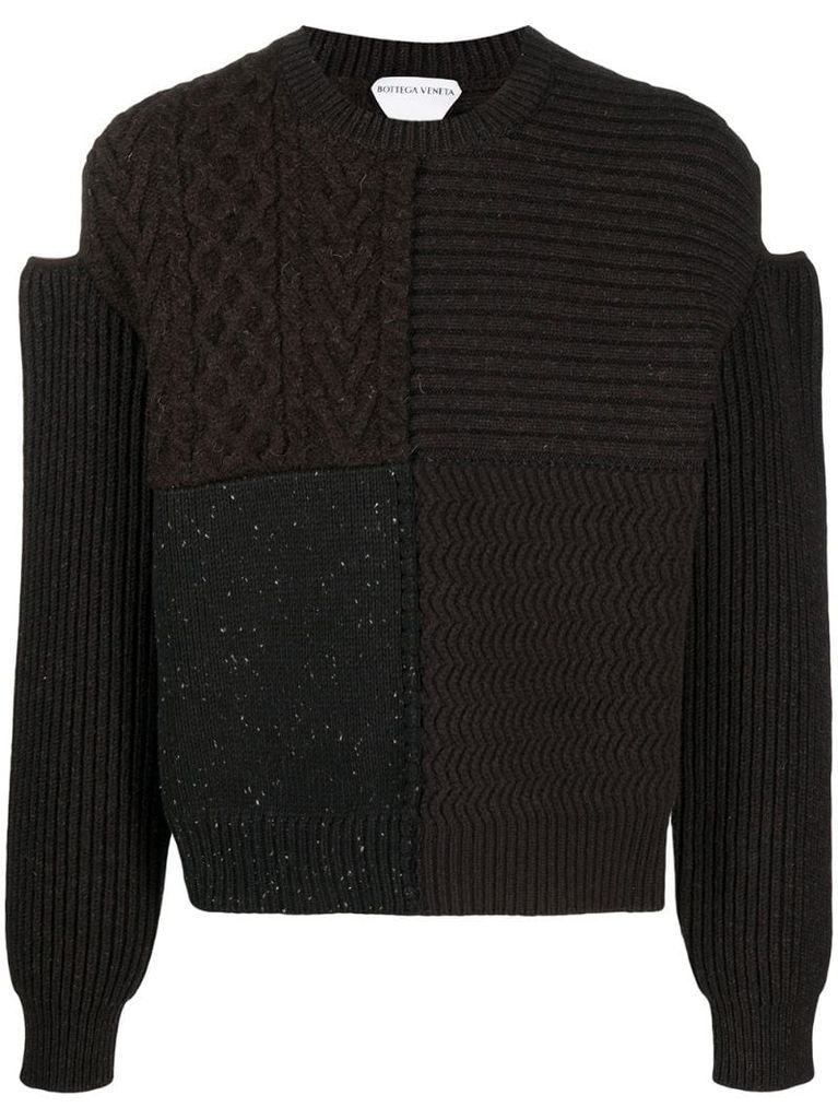 cut-out detail knitted jumper