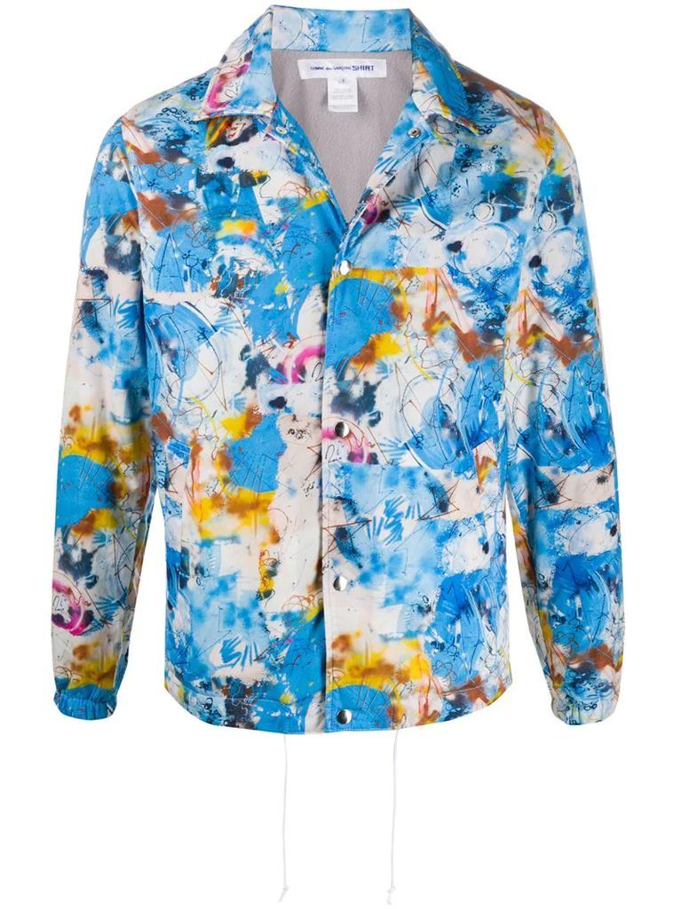 all-over print bomber jacket