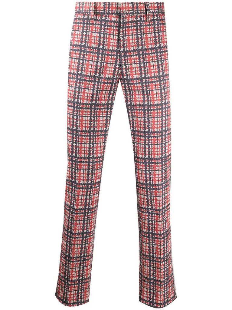 checked classic chinos