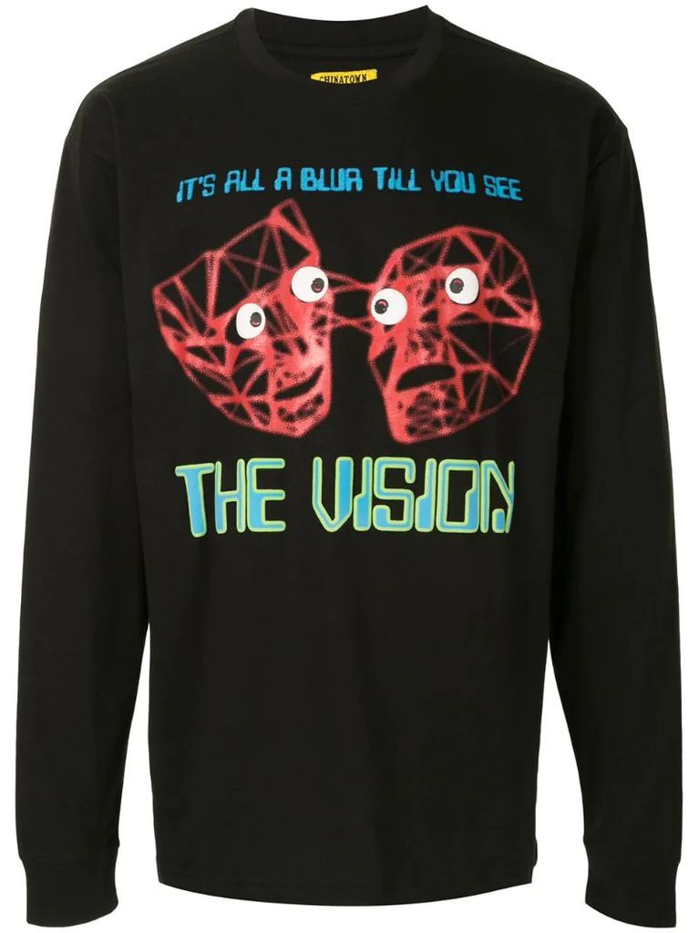 Vision long-sleeved cotton T-shirt