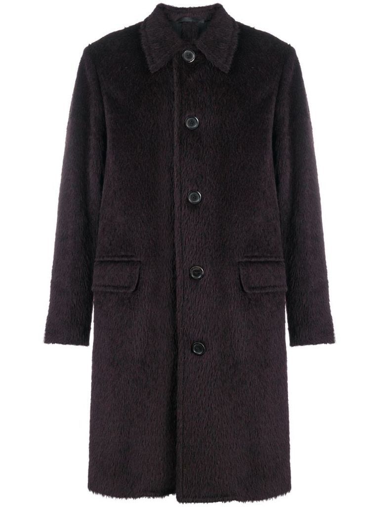 2007 furry single-breasted coat