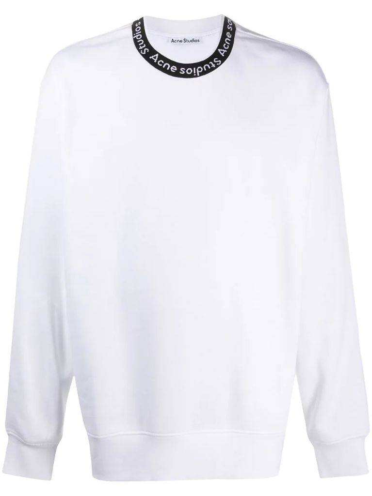 logo neck sweatshirt