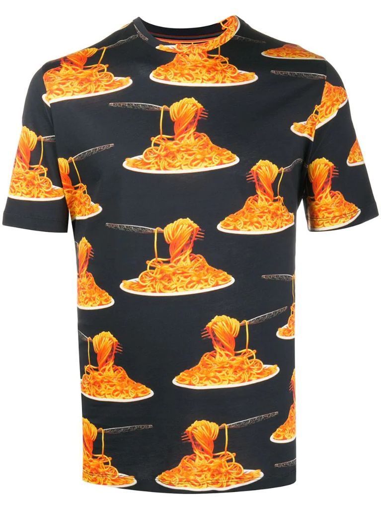 spaghetti print T-shirt