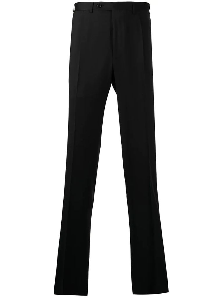 tailored cut wool trousers