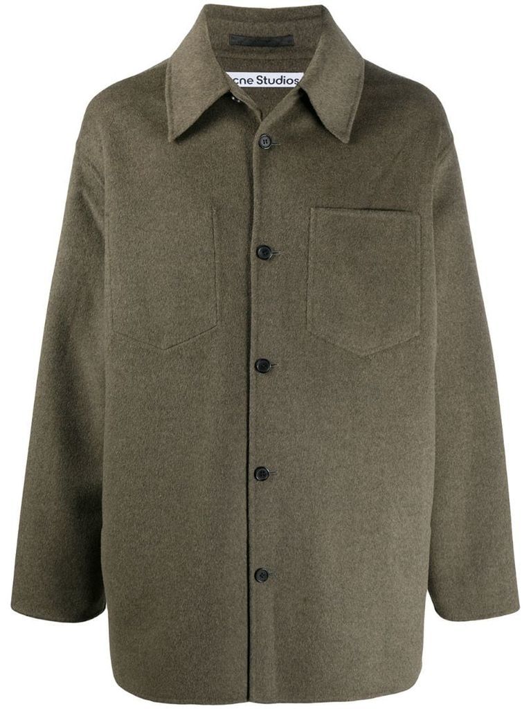 oversized wool shirt-jacket
