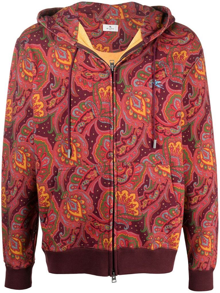 paisley print hoodie