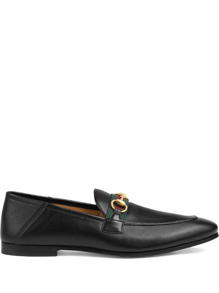 leather Horsebit loafers with Web