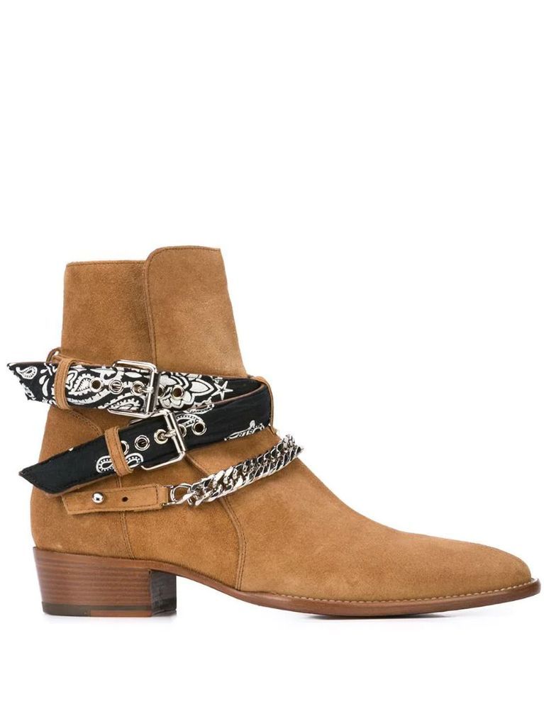ankle chain straps boots