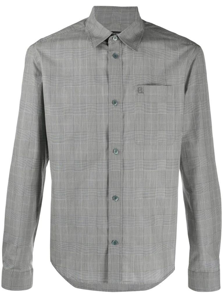 checked fitted shirt