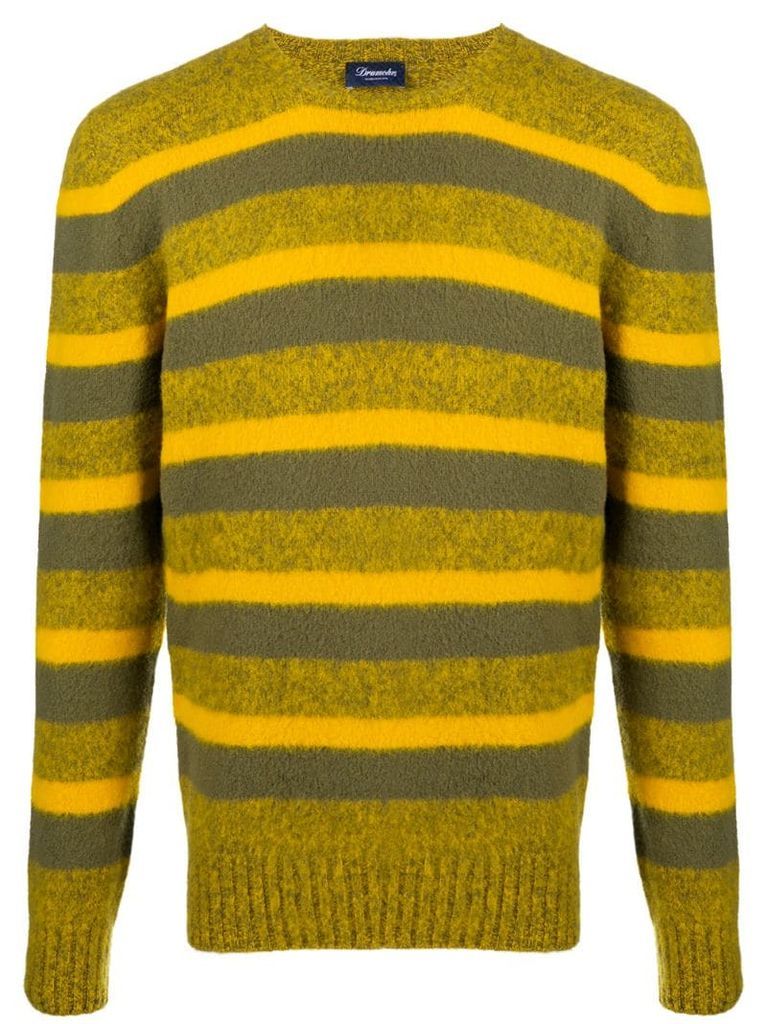 stripe-pattern knitted jumper