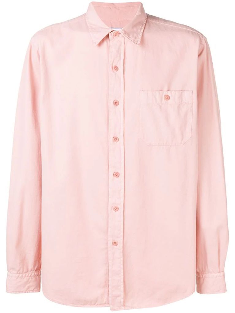 Classic-wide Fit Shirt With Buttoned Chest Pocket