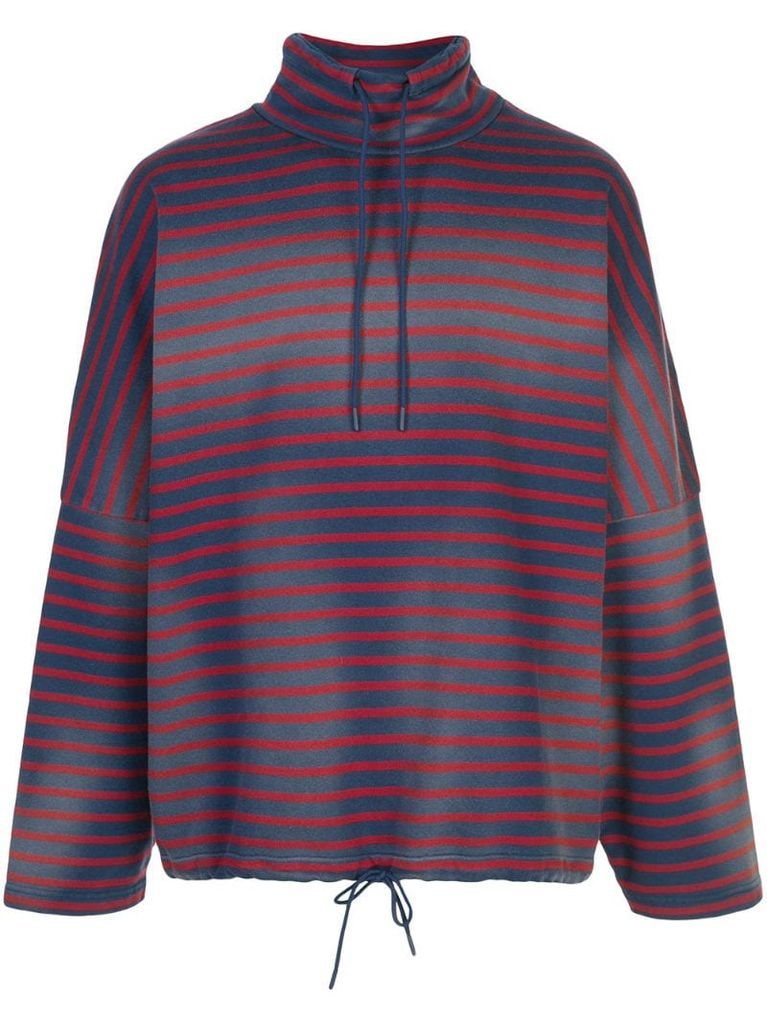 oversized striped sweatshirt