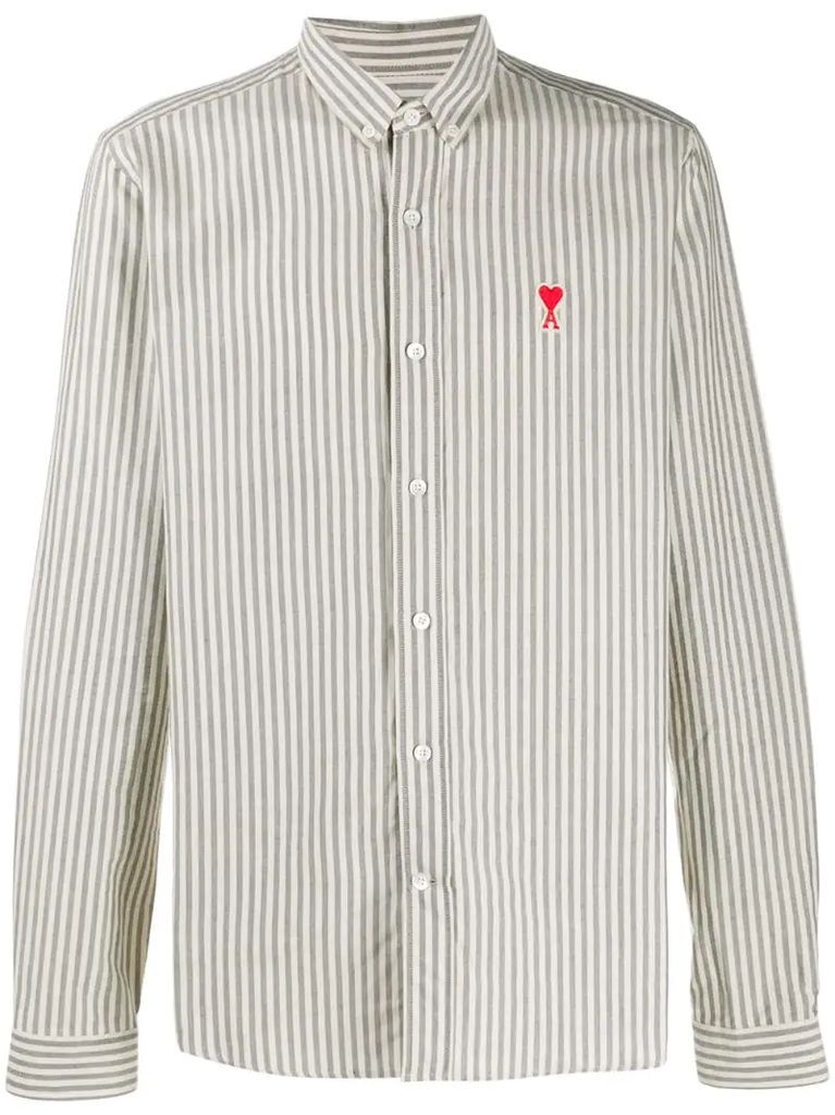 Ami De Coeur patch button-down shirt