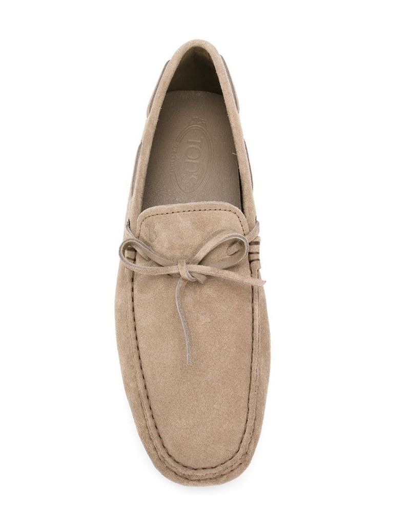 bow suede loafers
