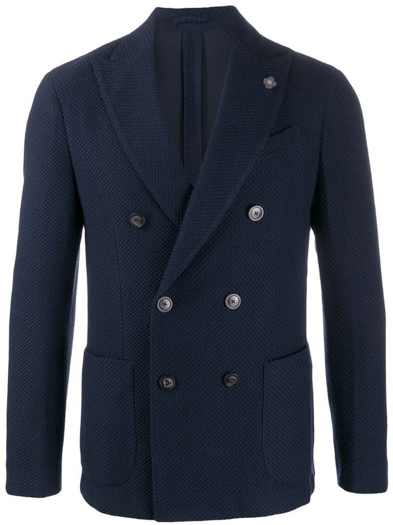 double-breasted fitted blazer